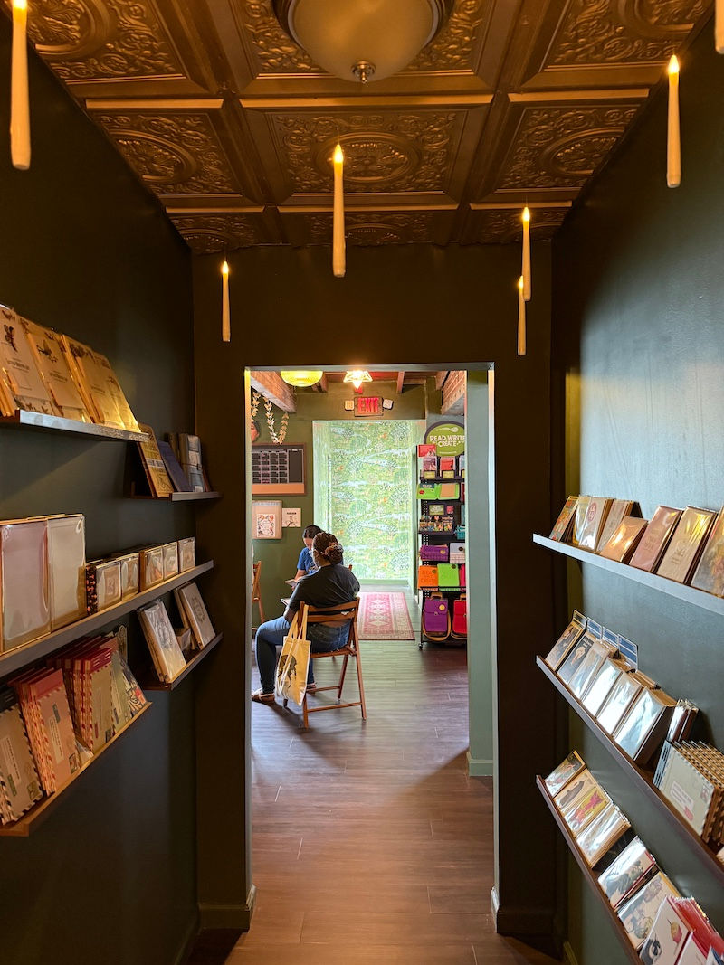 Silent Book Club meeting at Wild Aster Books in Chamblee, GA