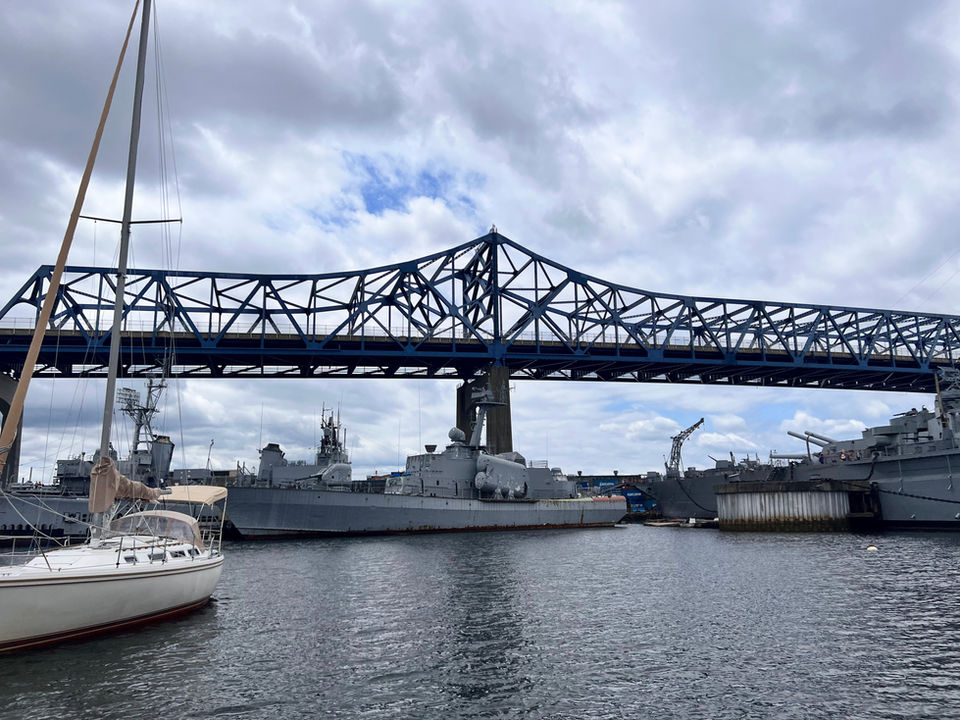 On anchor in Iconic Battleship Cove