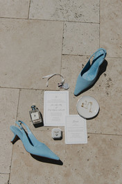 Beach-inspired wedding details and stationery for a destination wedding