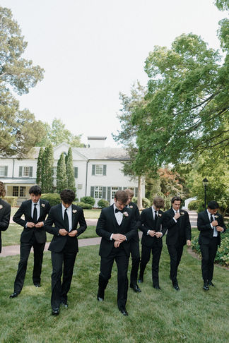 groomsmen at The Boxwood Estate
