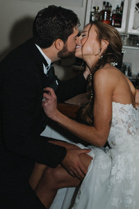 bride and groom private exit