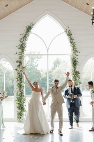 bride and groom officially married