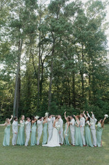 greenery wedding party