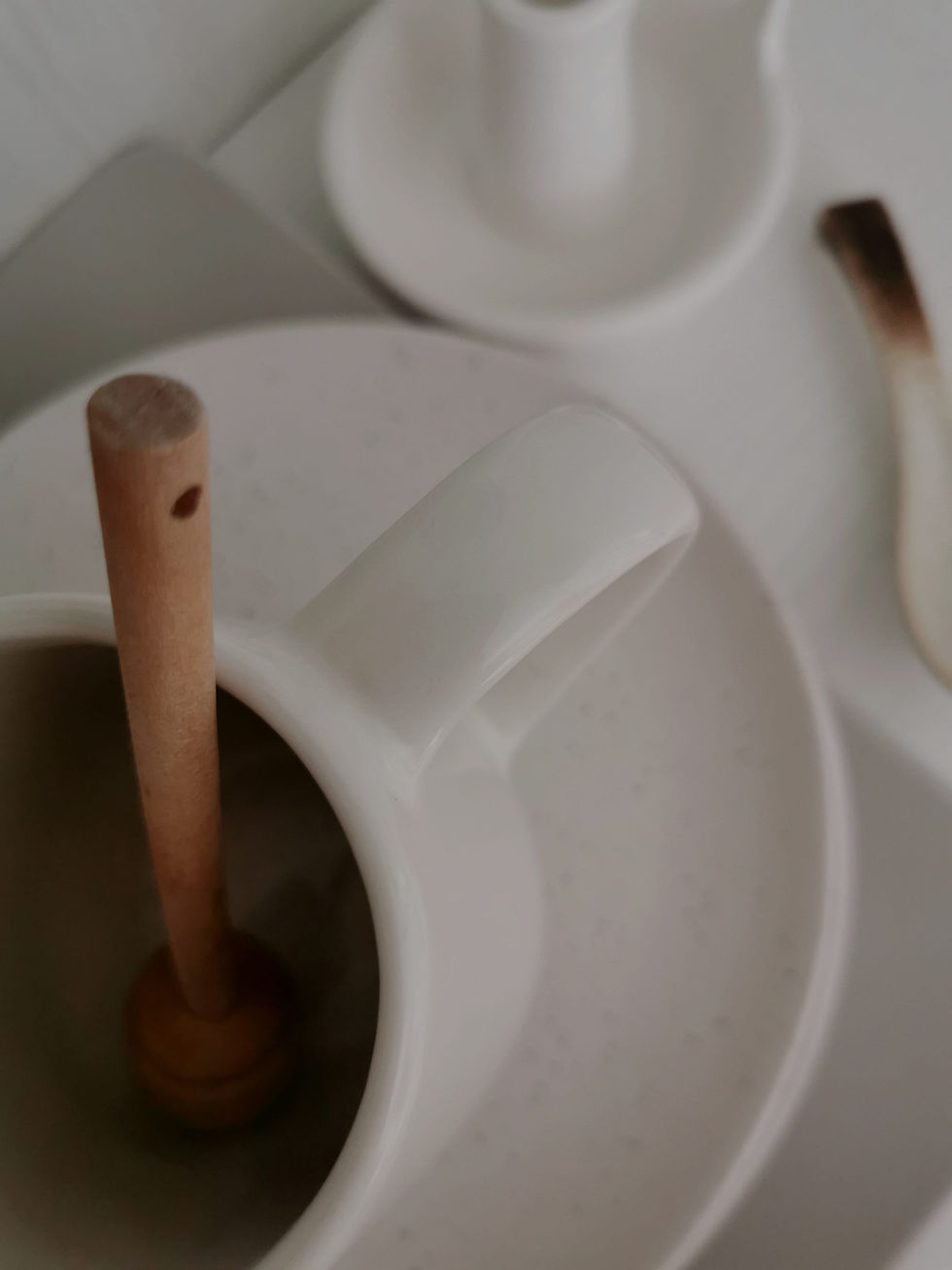 White pottery.