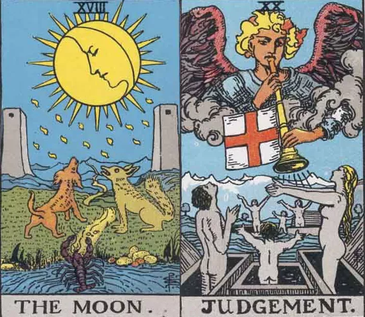 moon and judgement tarot combination