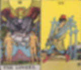 The Lovers and Seven of Swords tarot cards combination