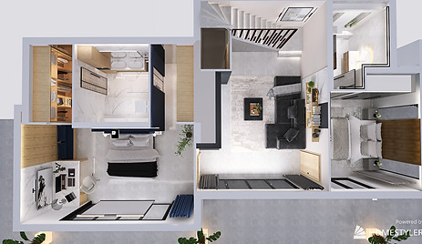 Projet 3D interieur RDC