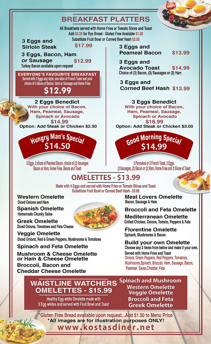 Kosta's Diner Breakfast