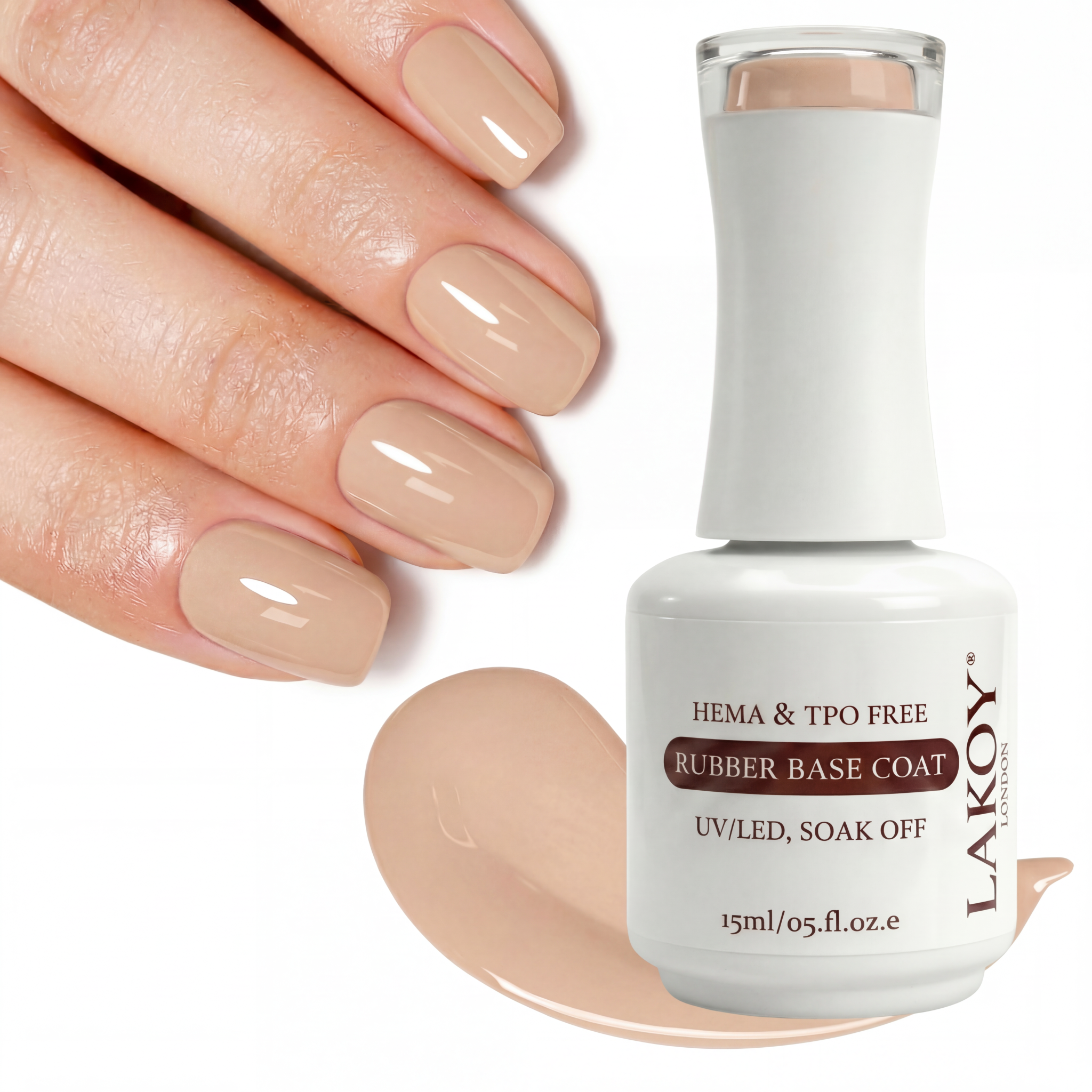 Rubber Base Coat-(Peach Nude)-15ml