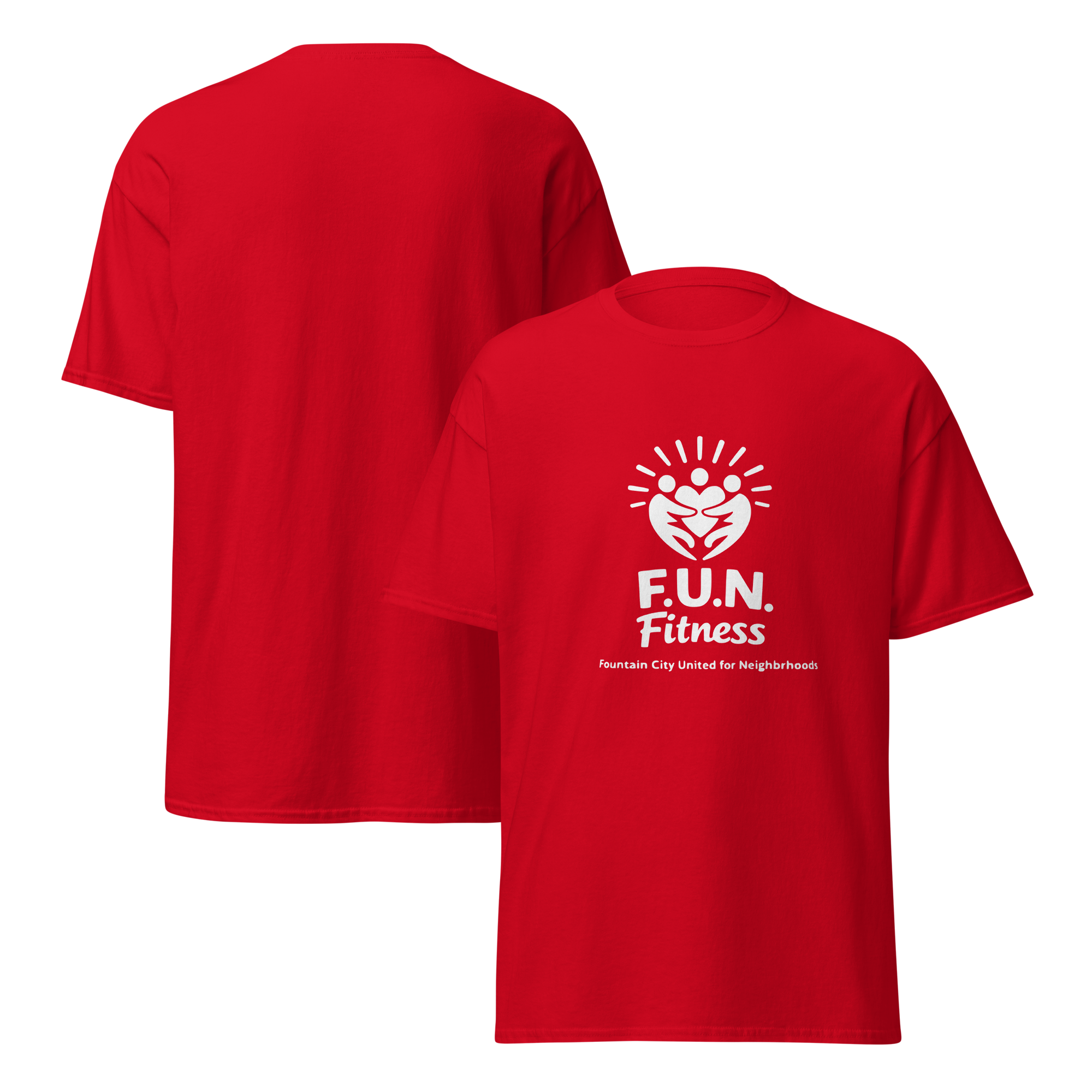 F.U.N. Fitness Tee - Red (2xl-5xl)