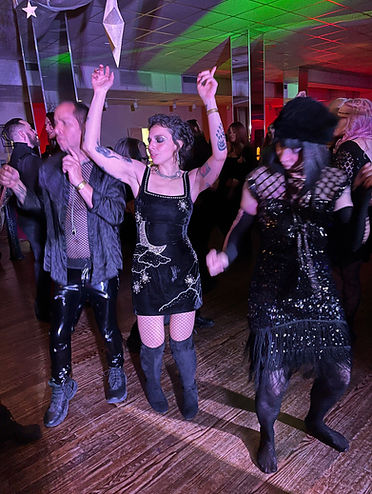 JASON BARRETT, COURTNEY BROWN, ANGELA WORKMAN DANCING