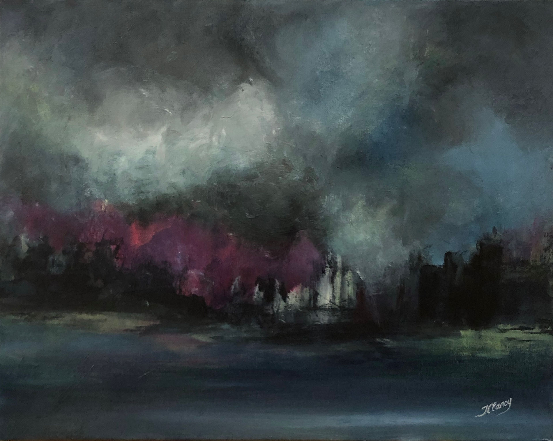 Docklands (Storm Skies Set), painted by Tina Clancy