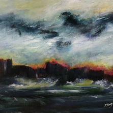 Fortress (Stormy Skies Set) 16x20 tinaclancyart