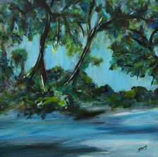 Lazy Day 18x18 tinaclancyart