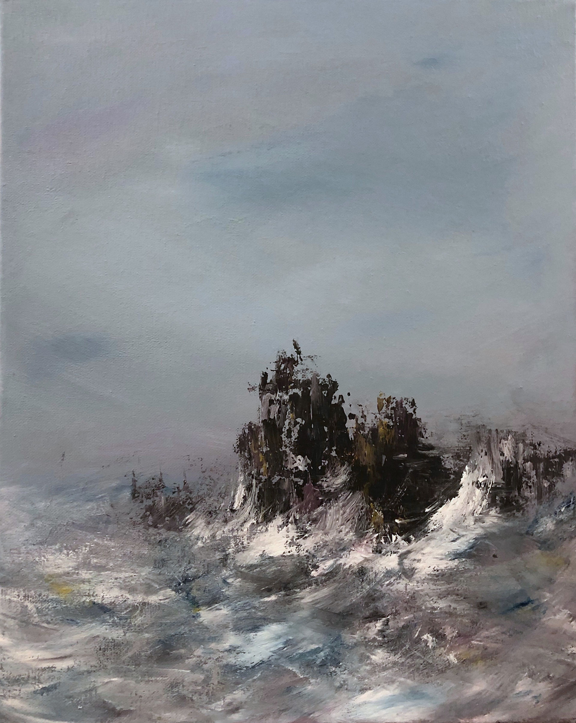 Outcrop (Sea and Sky Series, #14), painted by Tina Clancy