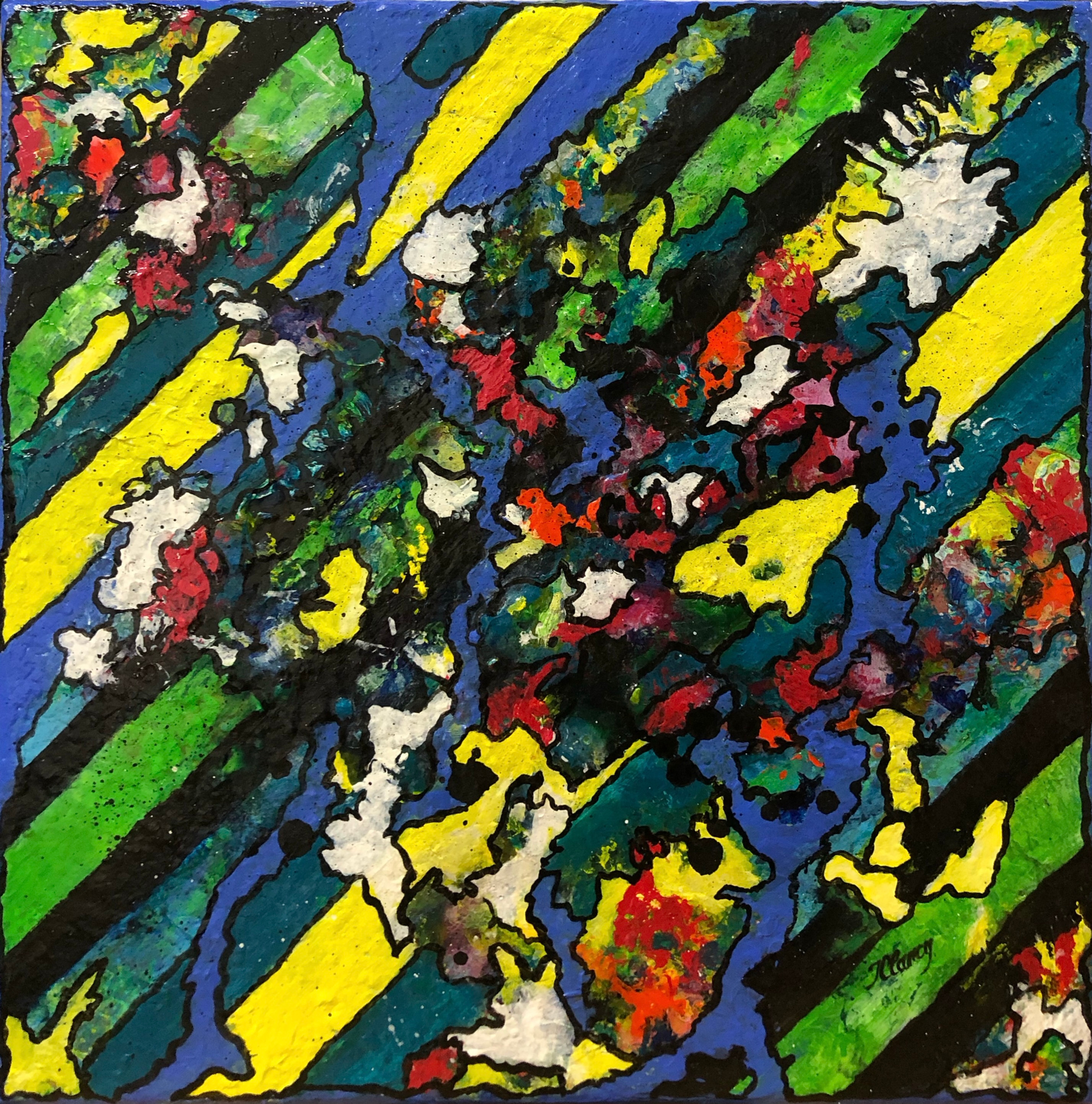 Traffic acrylic 12x12" painting