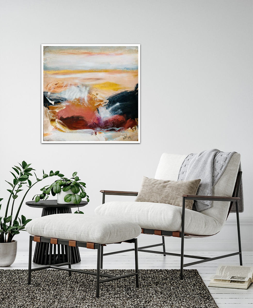 Thumbnail: 'Deep In Essence' Mixed Media 33cm x 33cm interior