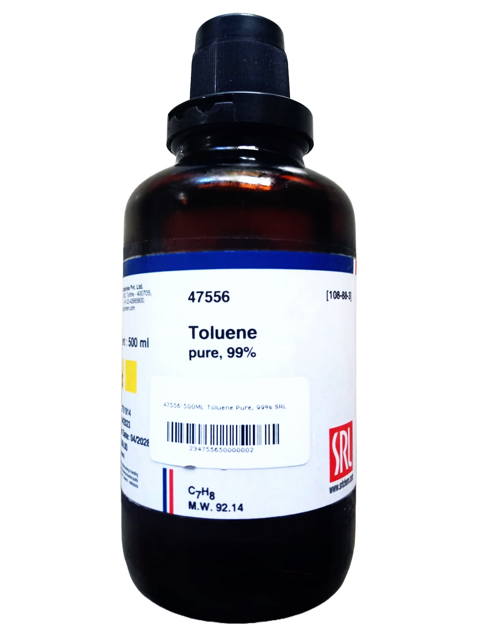 Toluene Pure, 99%, 500ml, CAS 108-88-3, SRL