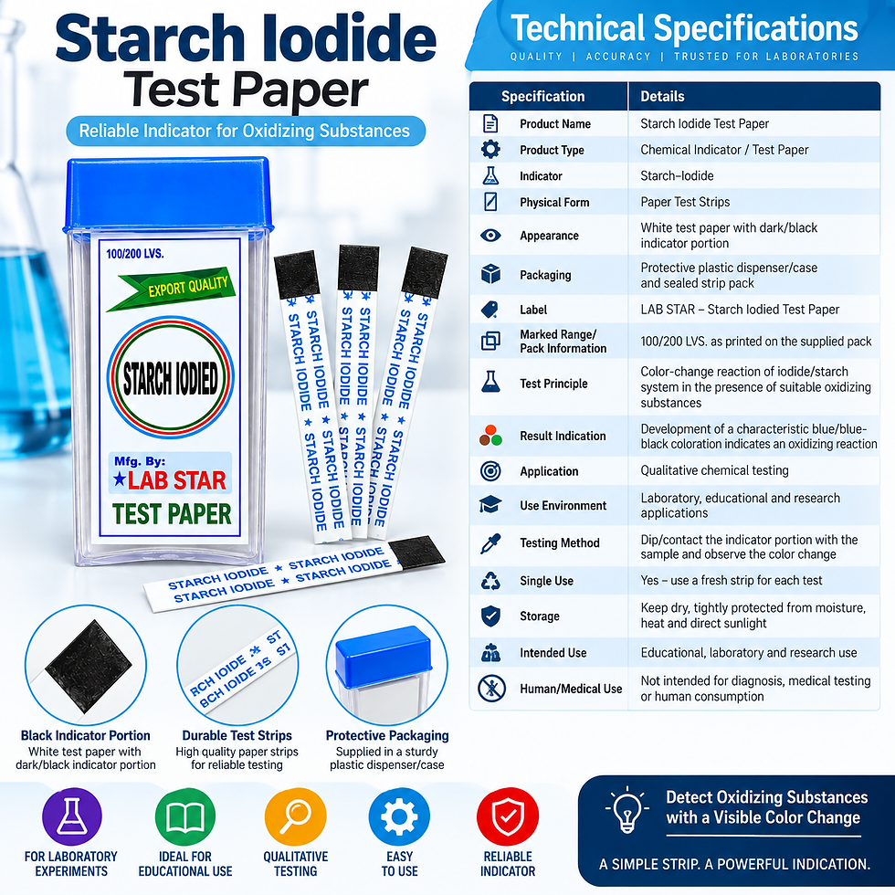 Thumbnail: LAB STAR Starch Iodide Test Paper 100 Strips