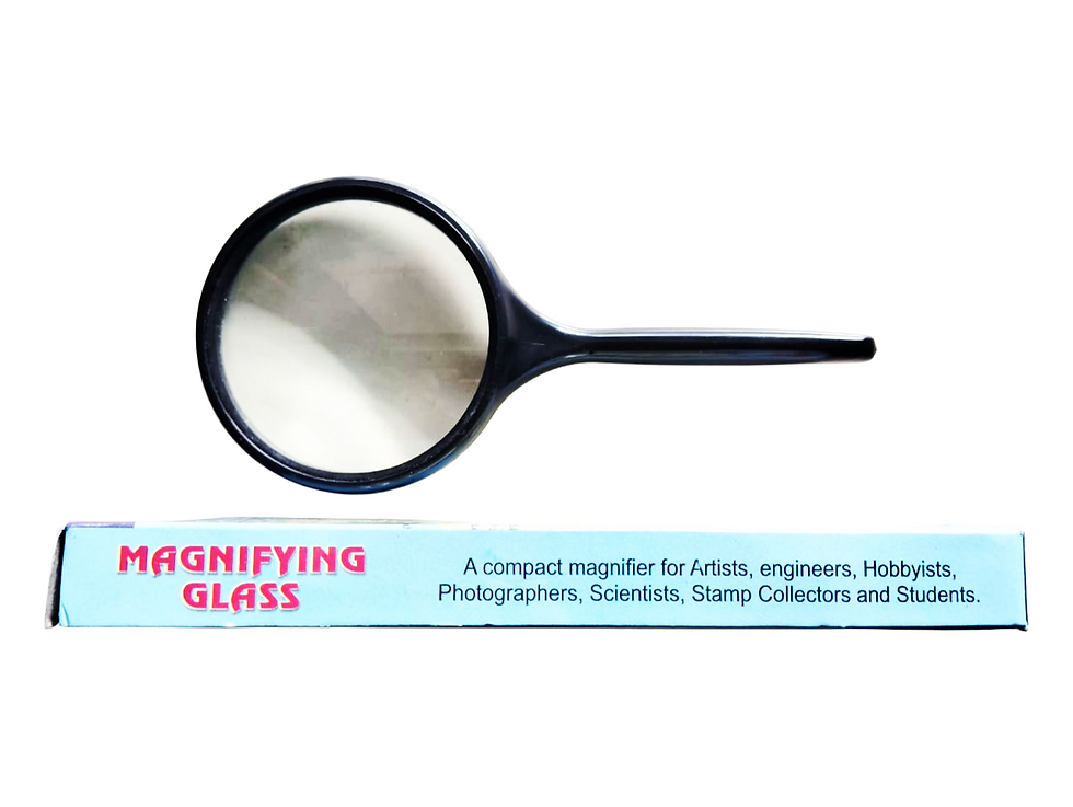 Thumbnail: Magnifying Glass, 75mm Lens Diameter, Black Handle, 17.5cm Length,