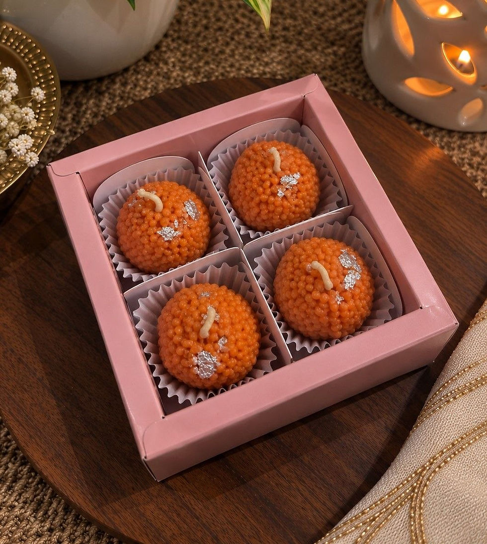 Thumbnail: Ladoo Delight – Scented Ladoo Candle