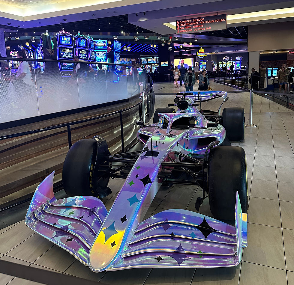 Formula 1 Car Inside the Linq Hotel Lobby