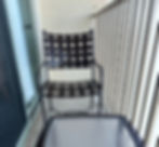 Monterey California: Patio of hotel room at Monterey Plaza Hotel