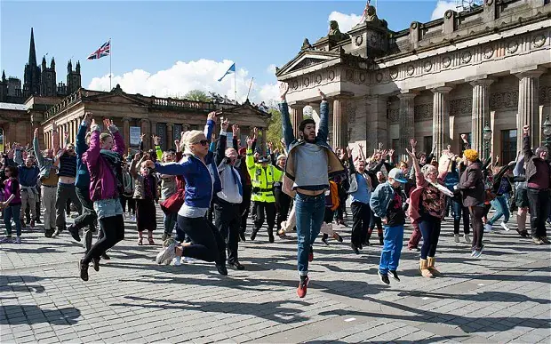 The cast of Sunshine on Leith