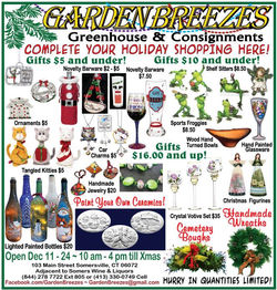 Open Dec 5th and 6th 10am-4pm  __Free4All in the Hartford Current Friday Dec 11th....really nice giv