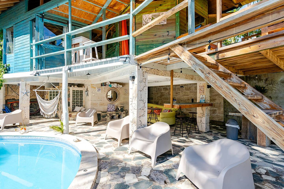 Tropical House Pool lounge downstairs
