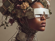 Création d'une image conceptuelle - femme au bandeau sur les yeux