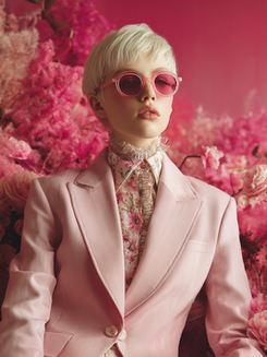 Rose de pouvoir — élégance et audace surréaliste