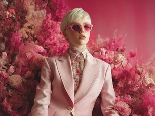 Rose de pouvoir — élégance et audace surréaliste