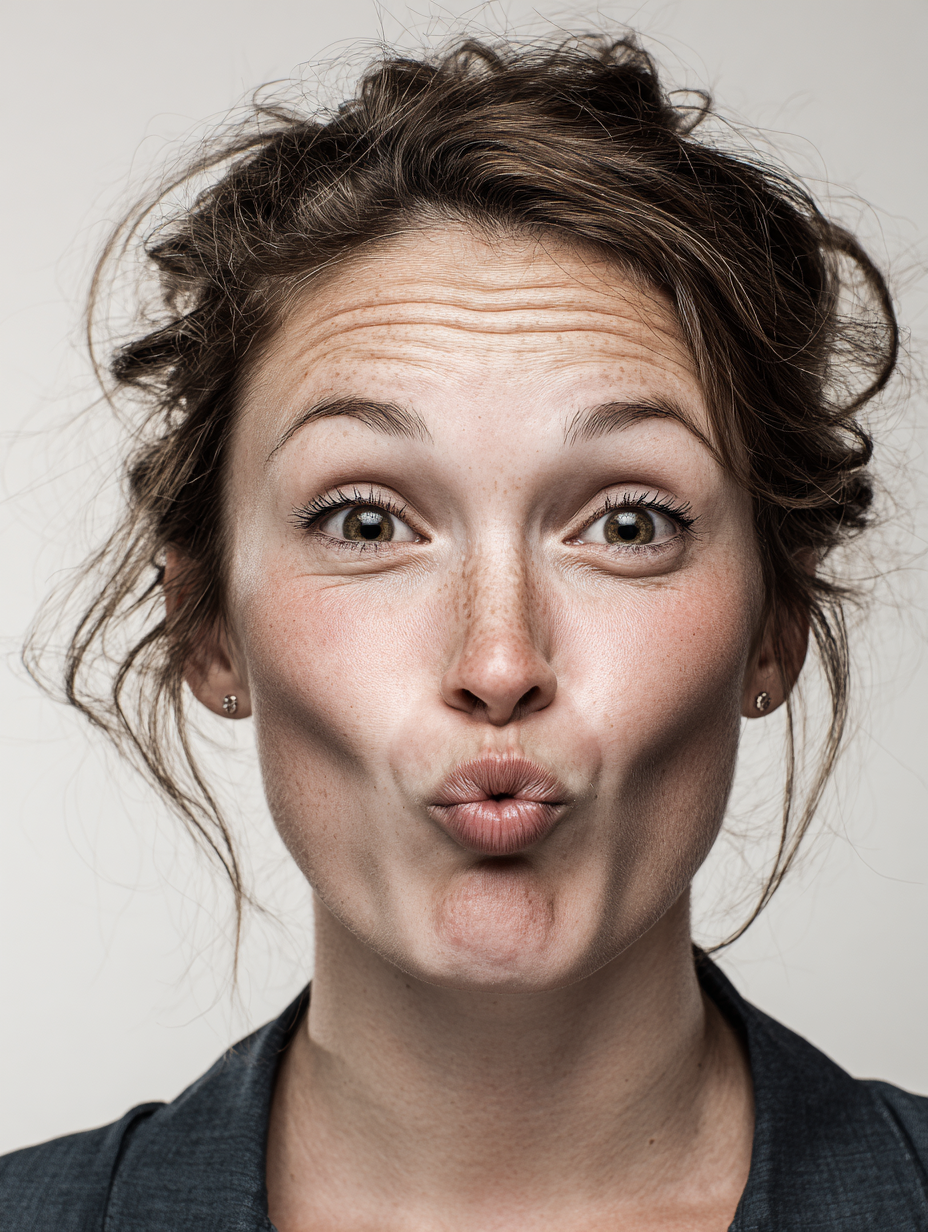 Bisou suspendu — l’expression d’un instant