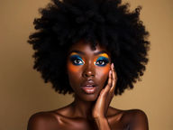 Vidéo expression femme avec maquillage coloré