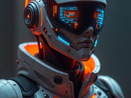 Création d'une image d'un personnage cybernétique futuriste