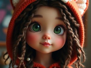 Création d’une image 3D captivante mettant en vedette une charmante fille chibi aux dreadlocks et aux grands yeux verts