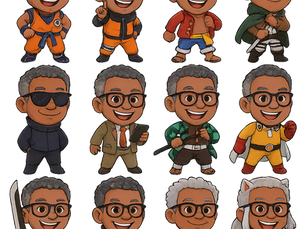 De la commauté - ChatGPT créez une série de 12 autocollants numériques en style chibi (de vdmsocial)