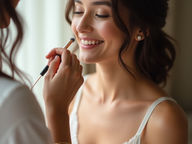 Inspiration photo de mariage - mariée sourainte au maquillage