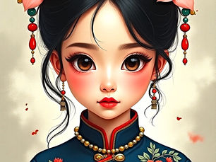 Création d'image d'ART numérique de type "Doll-like"