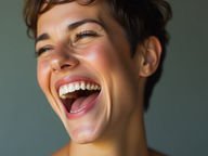 Création d'une image pose heureux