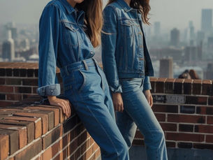 Promo deux jeunes femmes posent sur un toit urbain.