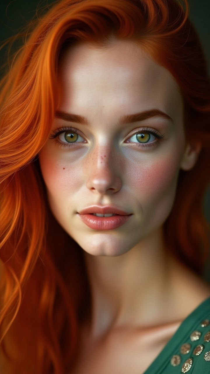 Dossier - un prompt différent résultat femme rousse