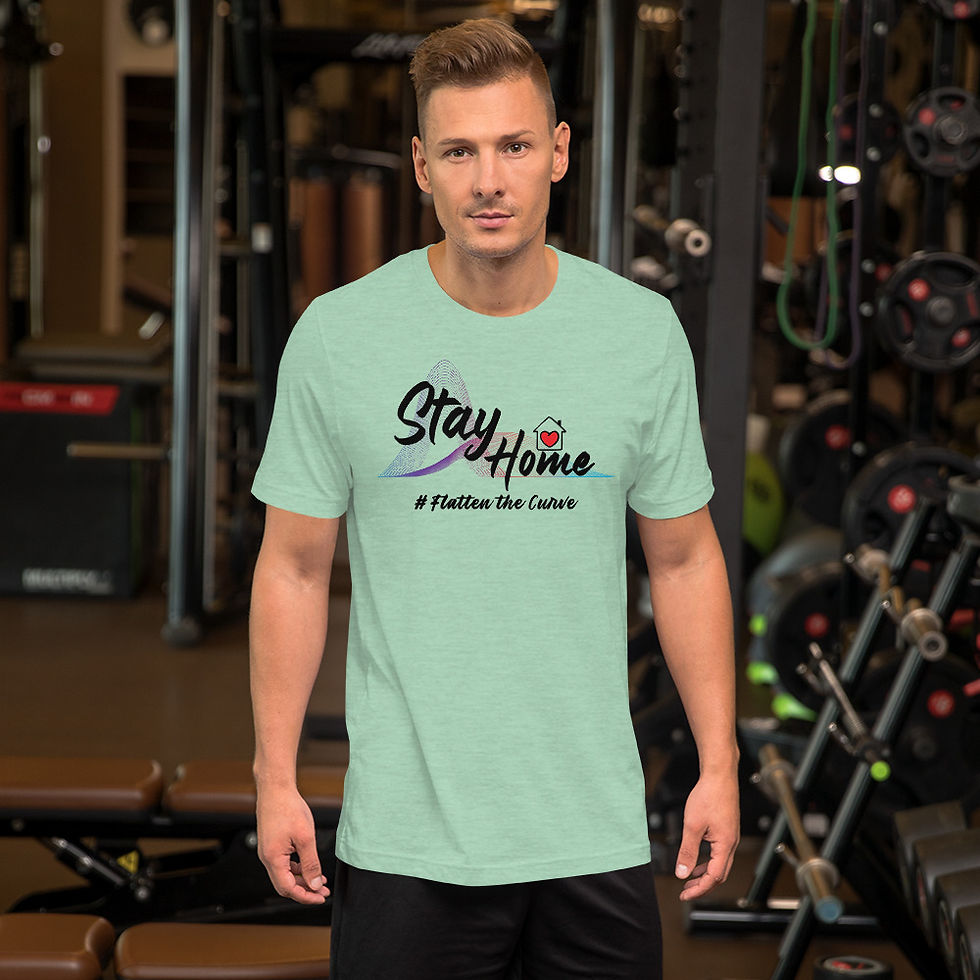 Thumbnail: Stay Home # Flatten the Curve Short-Sleeve Unisex T-Shirt