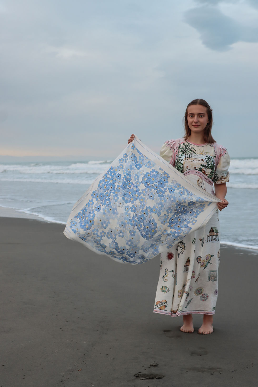 Thumbnail: Iris - Silk Scarf