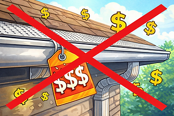 Overpriced gutter system