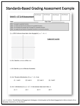 Standards-Based Grading Assessment Example