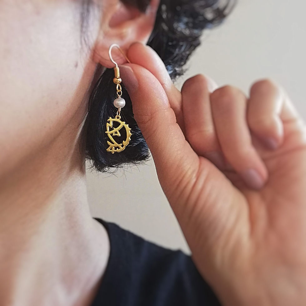 Thumbnail: FISH in Hiragana earrings