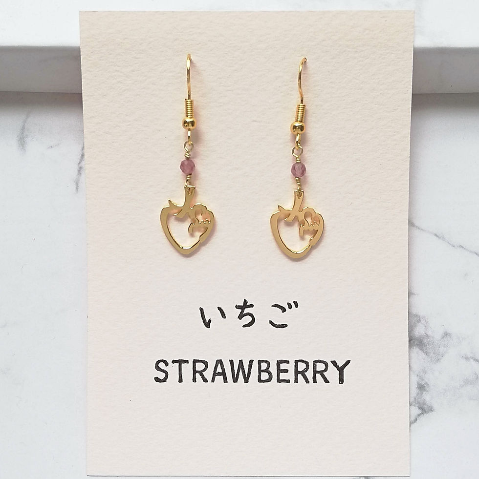 サムネイル： STRAWBERRY in Hiragana earrings