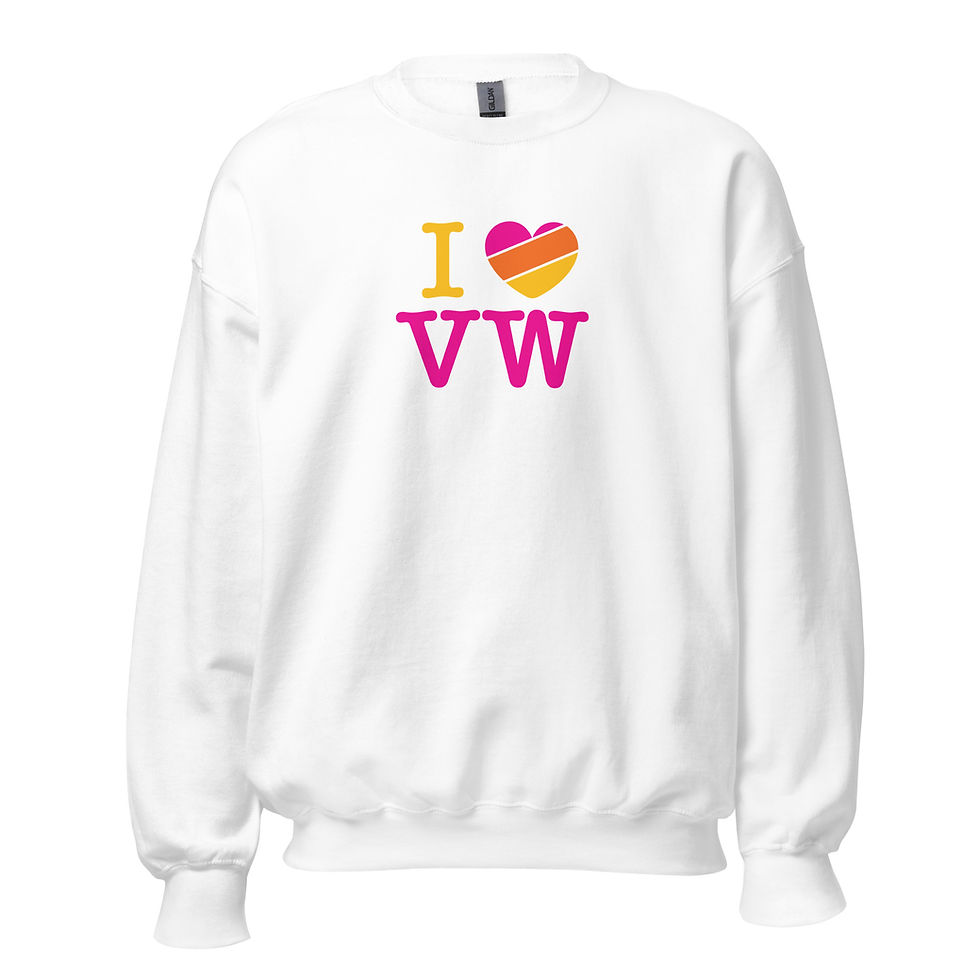 Thumbnail: I love VW - Classic Crew Neck Sweatshirt Unisex